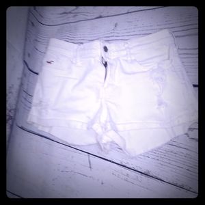 White Hollister shorts